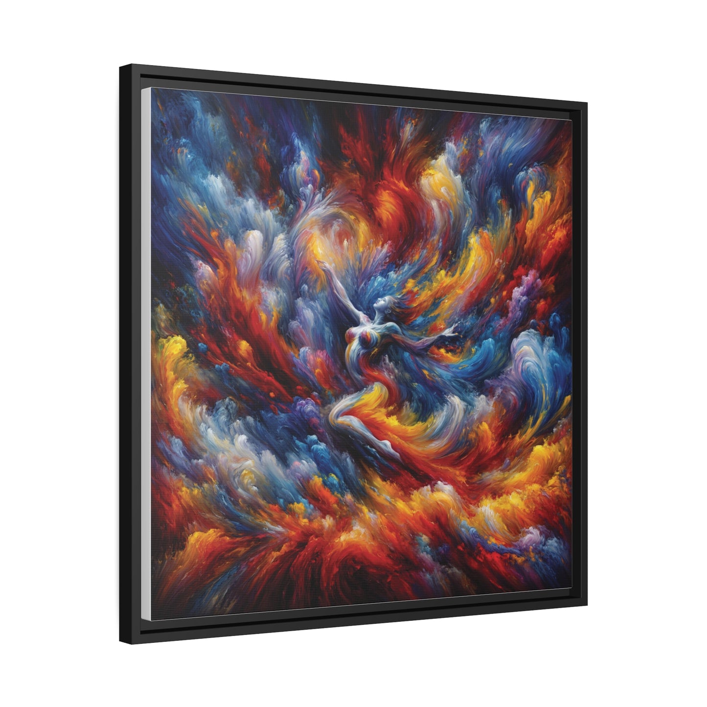 Celestial Siren Wall Art Canvas | Abstract Figure Art | Celestial Woman Painting | Swirling Vortex Decor