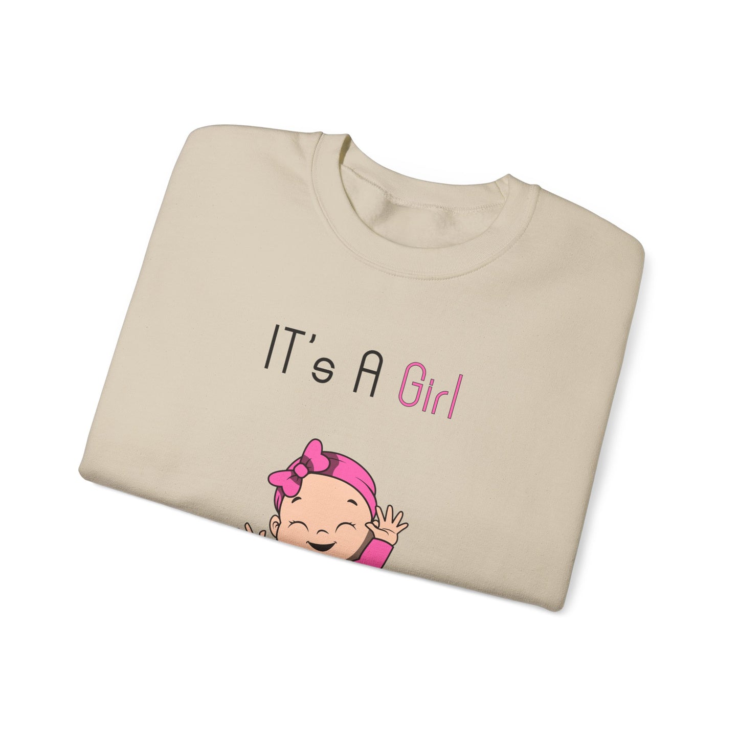 New Parent 'It's A Girl' Sweatshirt - Comfy Crewneck for Mom and Dad