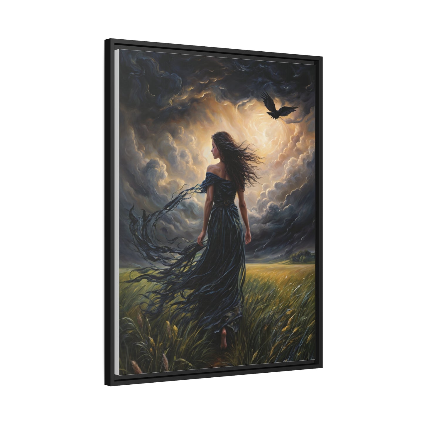 Windswept Beauty Canvas Print - Wall Art for the Eclectic Home Wall Art Canvas | Mystic Wall Hanging | Female Figure Art Print