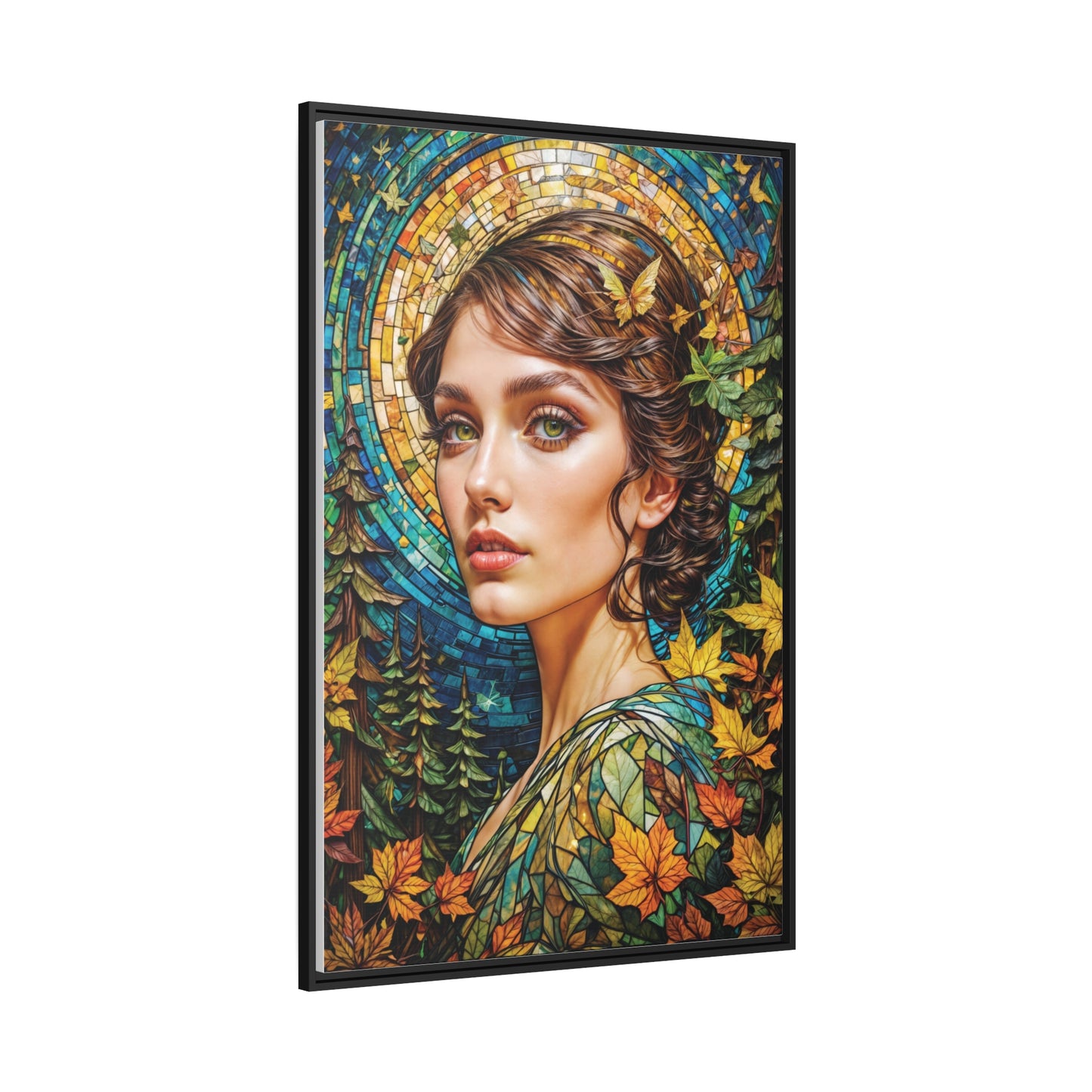 Autumn Radiance Wall Art Canvas, Home Decor, Wall Decor, Wall Art, Nature Inspired, Autumn Decor, Mosaic Art, Portrait Art