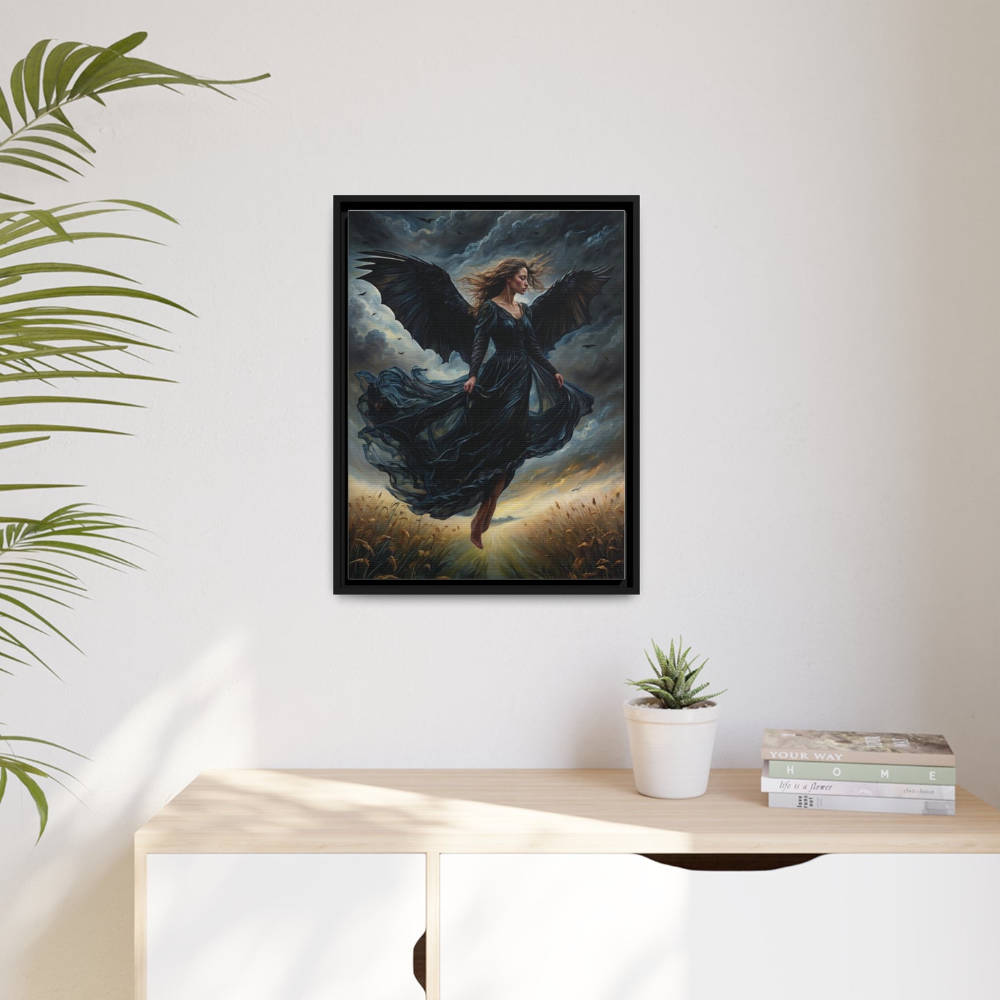 Ethereal Harbinger Wall Art Canvas | Wall Decor | mystical art | Female Figure Art