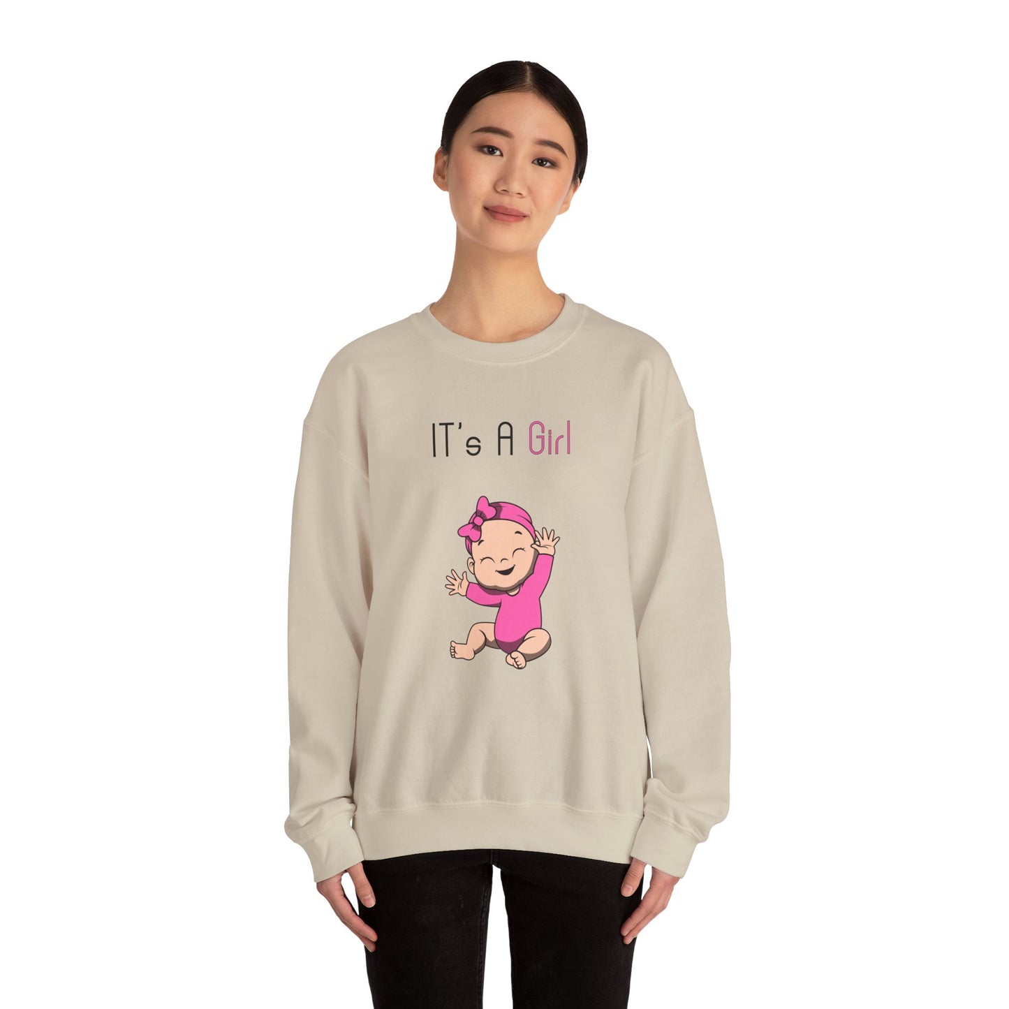New Parent 'It's A Girl' Sweatshirt - Comfy Crewneck for Mom and Dad