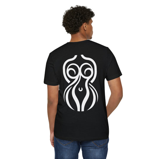 Fluid Femme - Unisex Eco-Conscious Tee with Abstract Femininity Art