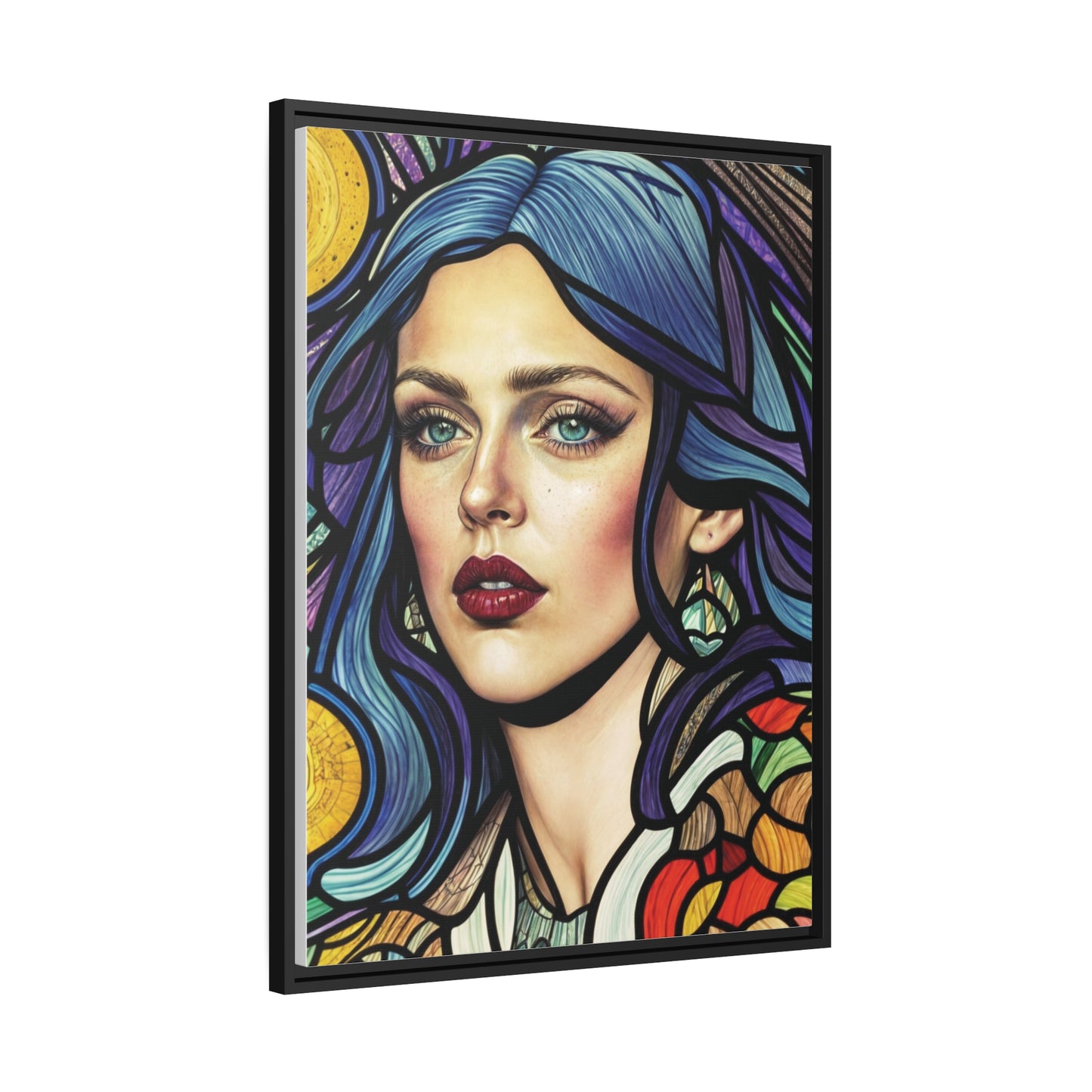 Mystique Mosaic Wall Art Canvas, Home Decor, Wall Decor, Wall Art, Nature Inspired, Autumn Decor, Mosaic Art, Portrait Art