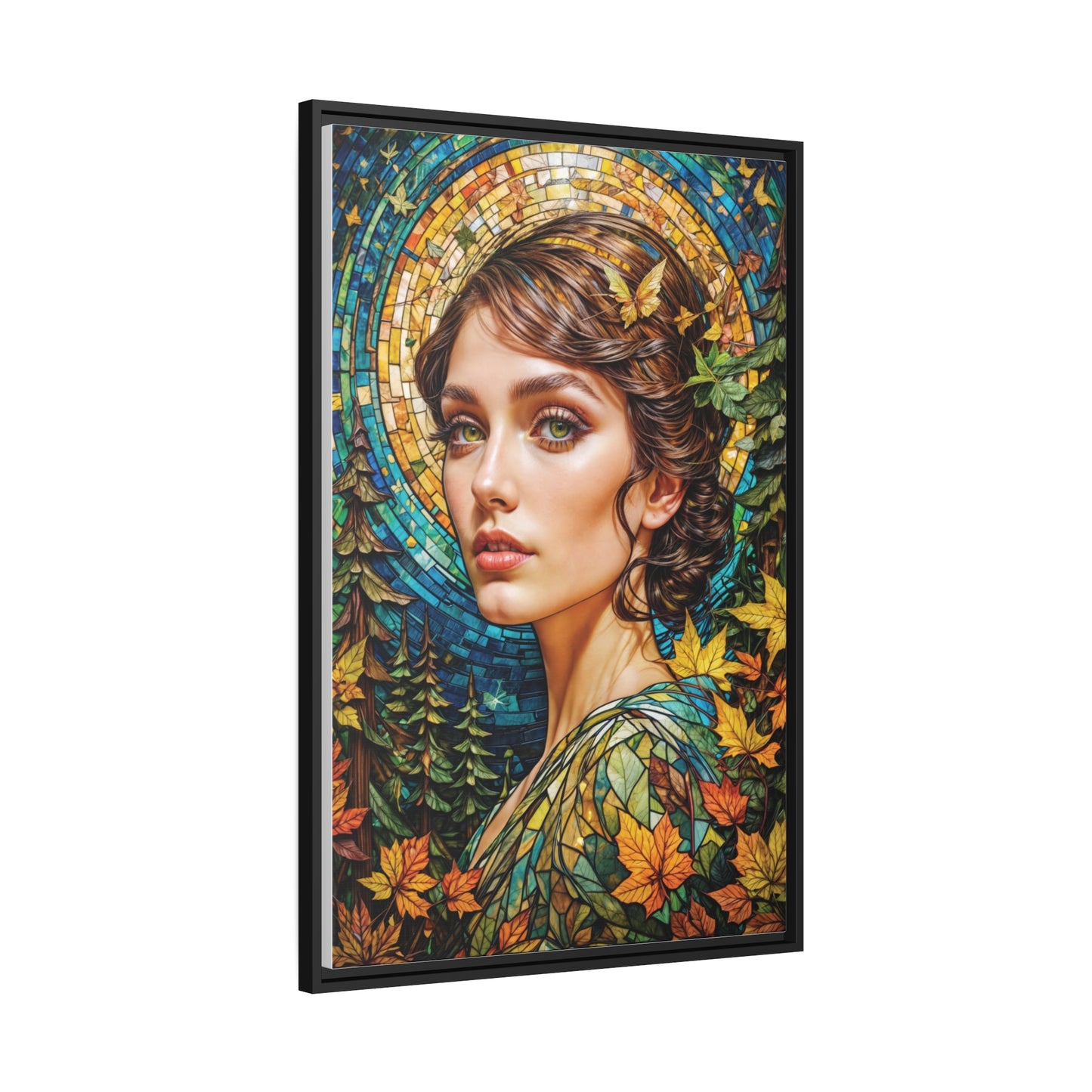 Autumn Radiance Wall Art Canvas, Home Decor, Wall Decor, Wall Art, Nature Inspired, Autumn Decor, Mosaic Art, Portrait Art