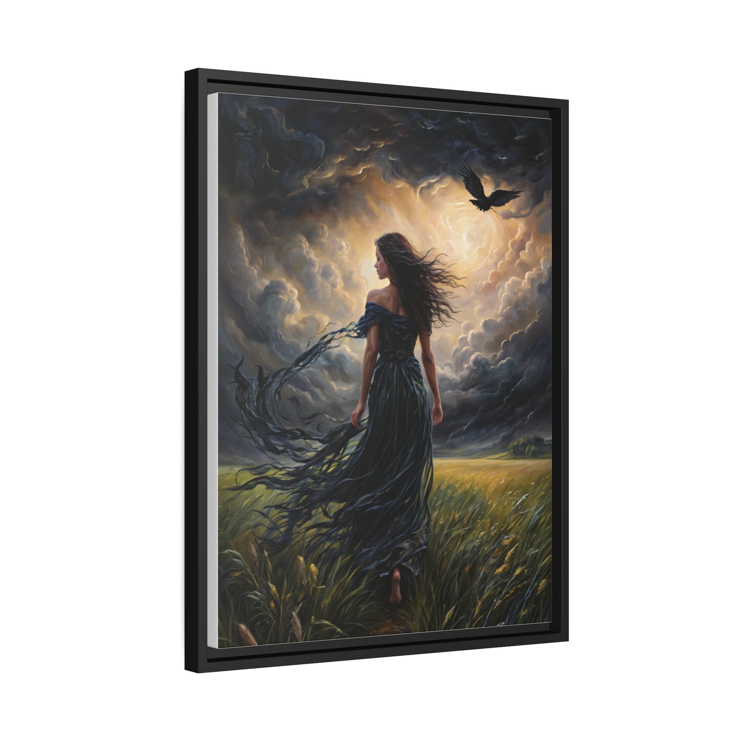 Windswept Beauty Canvas Print - Wall Art for the Eclectic Home Wall Art Canvas | Mystic Wall Hanging | Female Figure Art Print