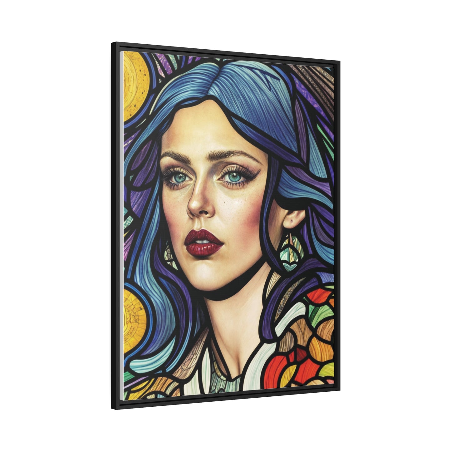 Mystique Mosaic Wall Art Canvas, Home Decor, Wall Decor, Wall Art, Nature Inspired, Autumn Decor, Mosaic Art, Portrait Art