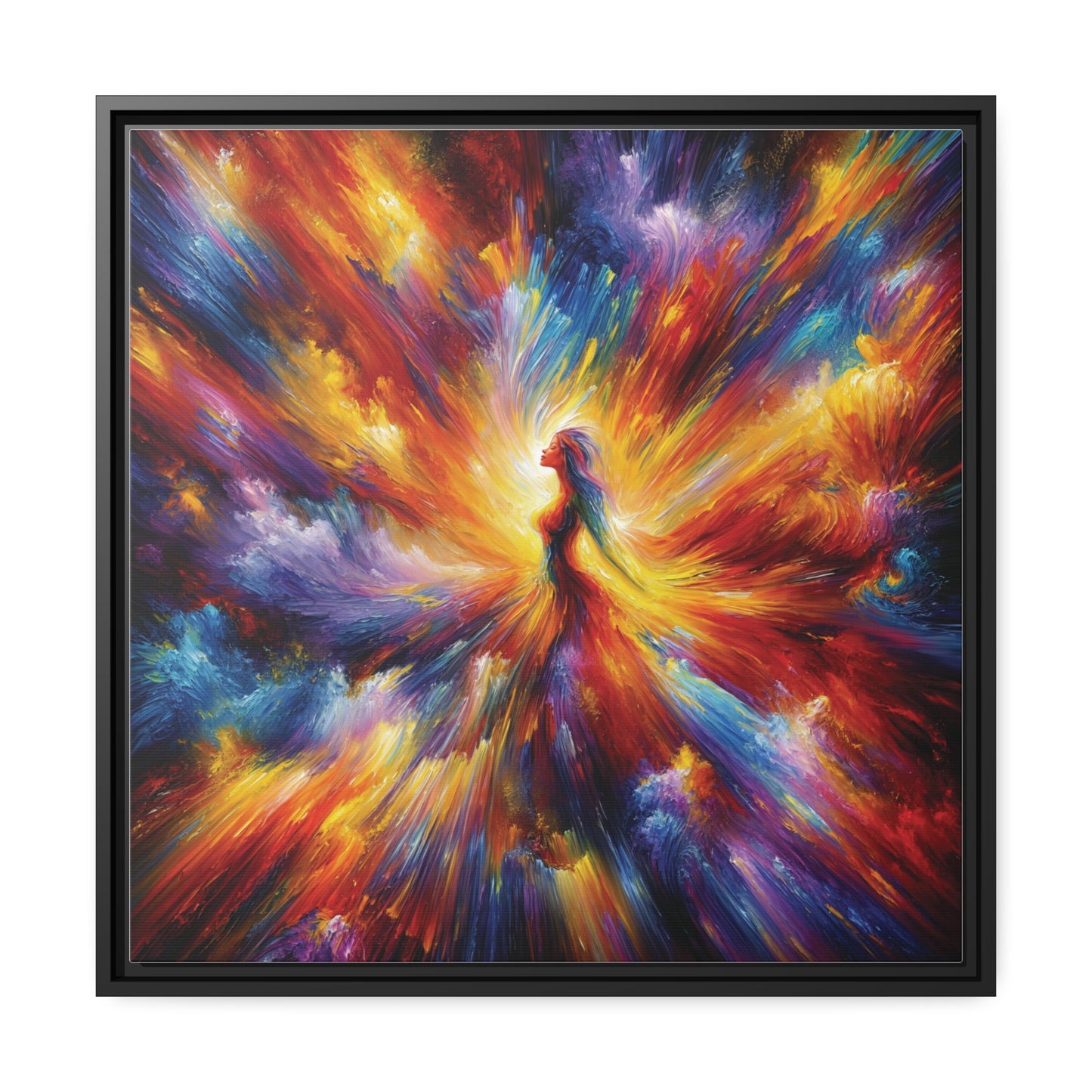 Blazing Spirit Wall Art Canvas | Abstract Energy Art | Canvas Print | Modern Wall Decor
