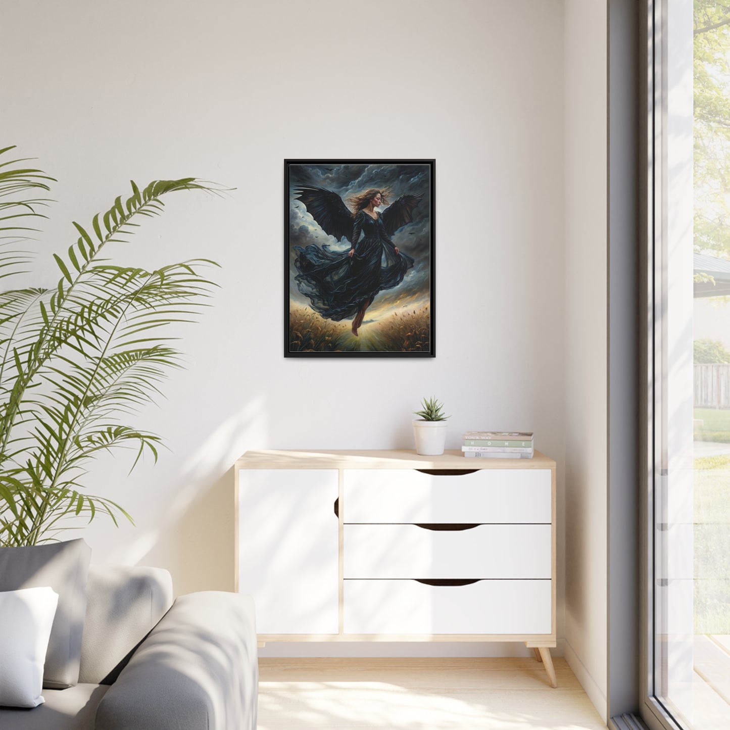 Ethereal Harbinger Wall Art Canvas | Wall Decor | mystical art | Female Figure Art