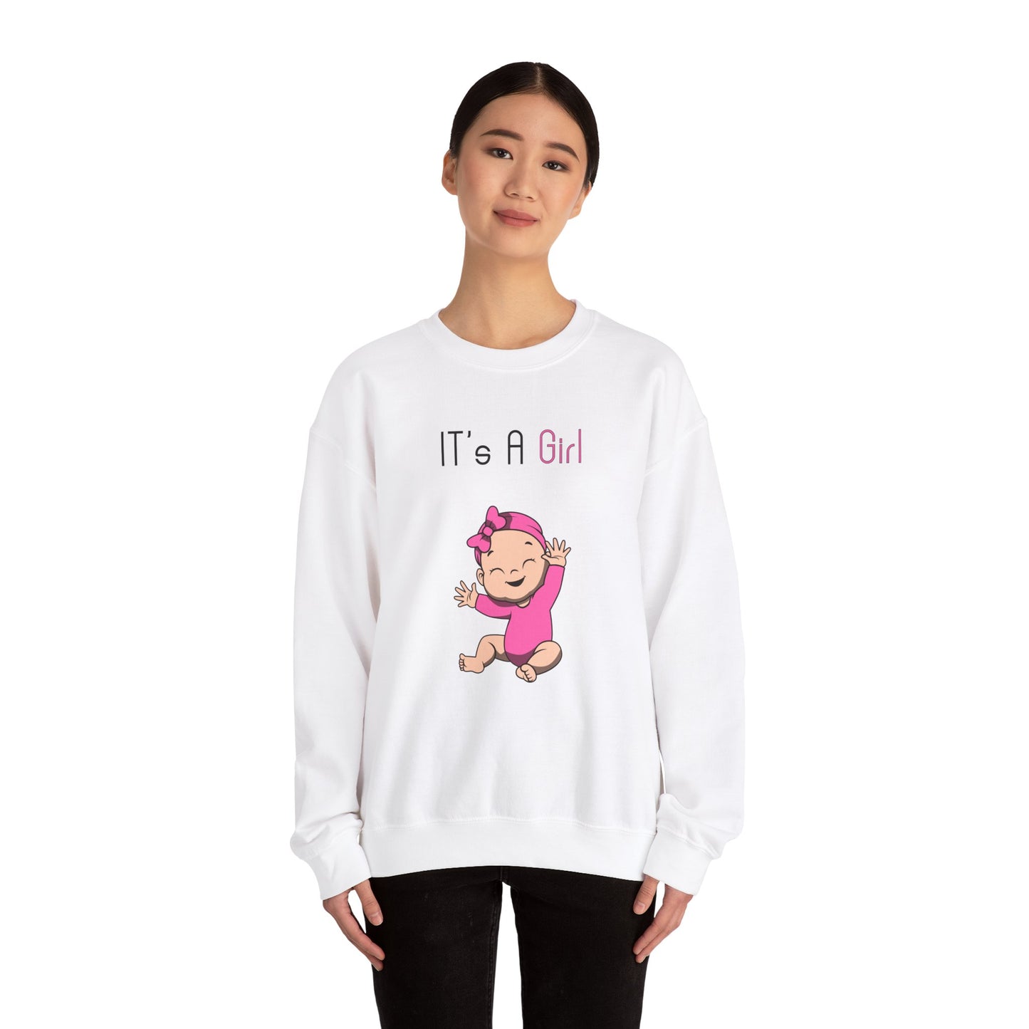 New Parent 'It's A Girl' Sweatshirt - Comfy Crewneck for Mom and Dad
