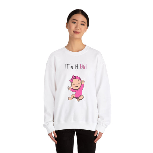 New Parent 'It's A Girl' Sweatshirt - Comfy Crewneck for Mom and Dad