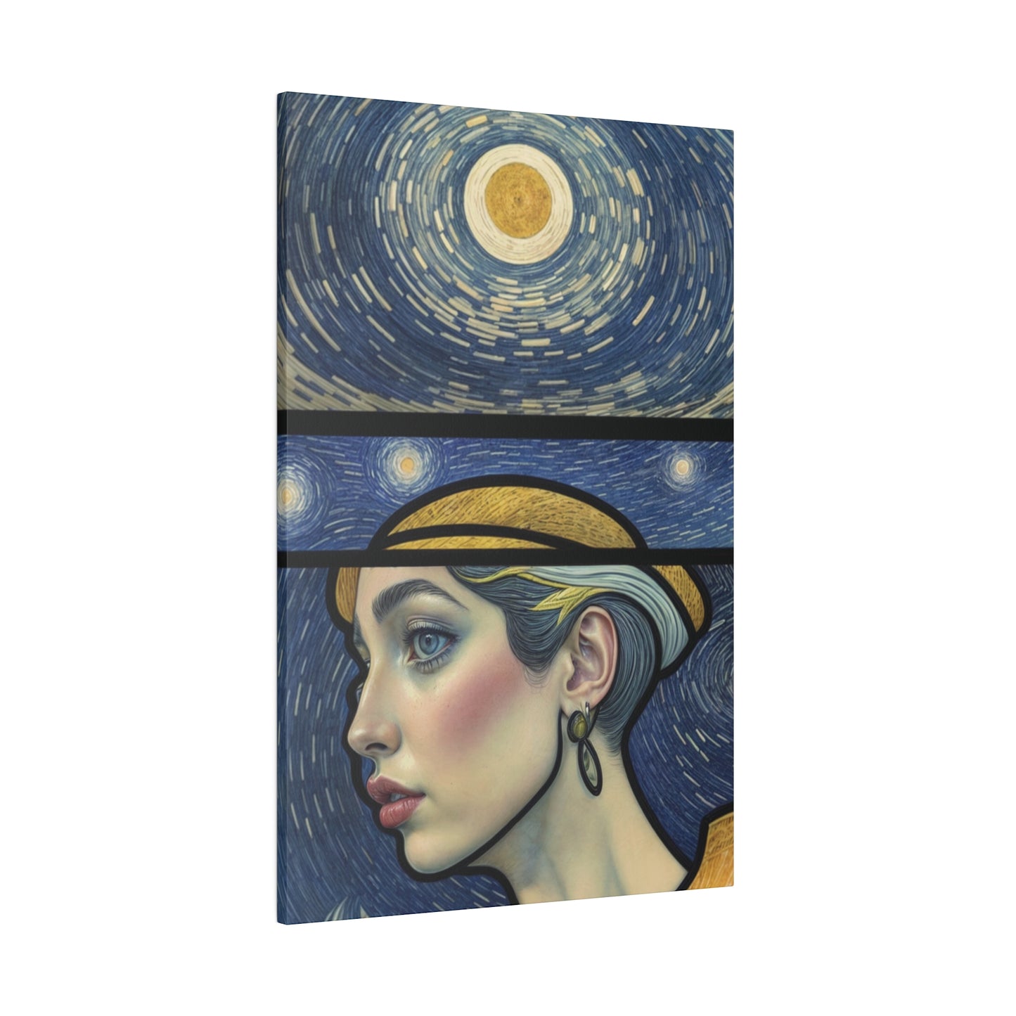 Starry Night Reverie Wall Art Canvas, Home Decor, Wall Decor, Wall Art, Fine Art Print, Surreal Art, Cosmic Scenery, Starry Night Inspired