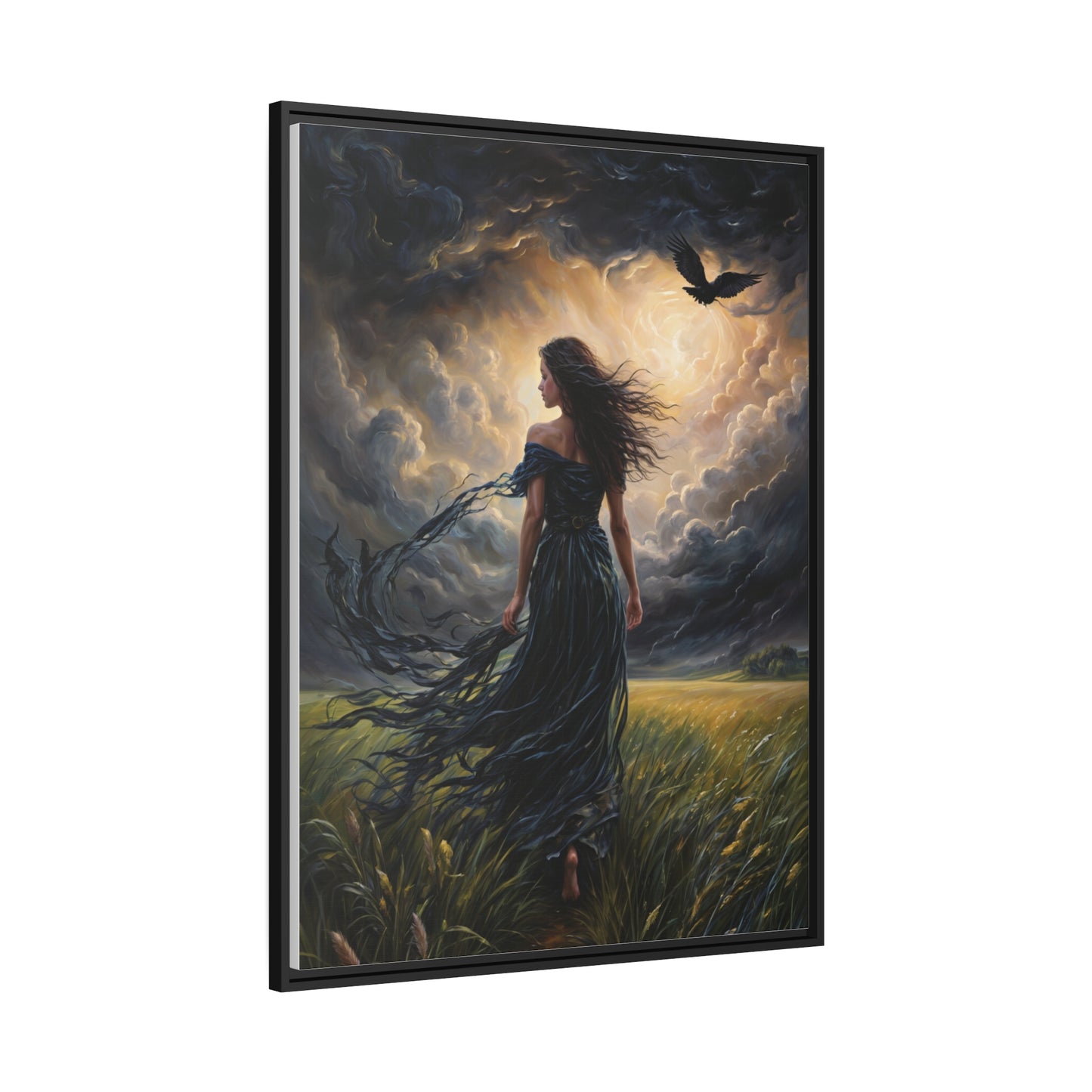 Windswept Beauty Canvas Print - Wall Art for the Eclectic Home Wall Art Canvas | Mystic Wall Hanging | Female Figure Art Print