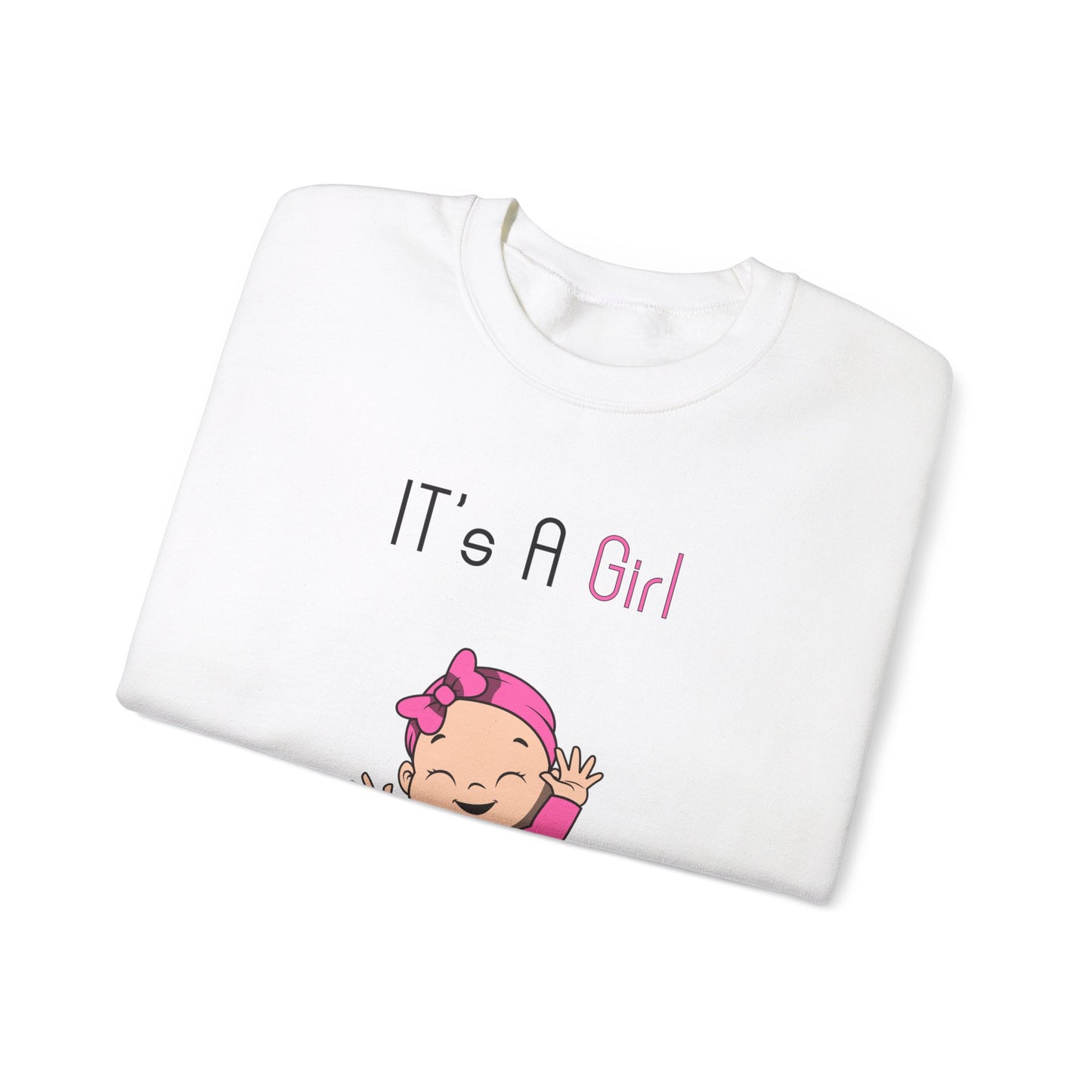 New Parent 'It's A Girl' Sweatshirt - Comfy Crewneck for Mom and Dad