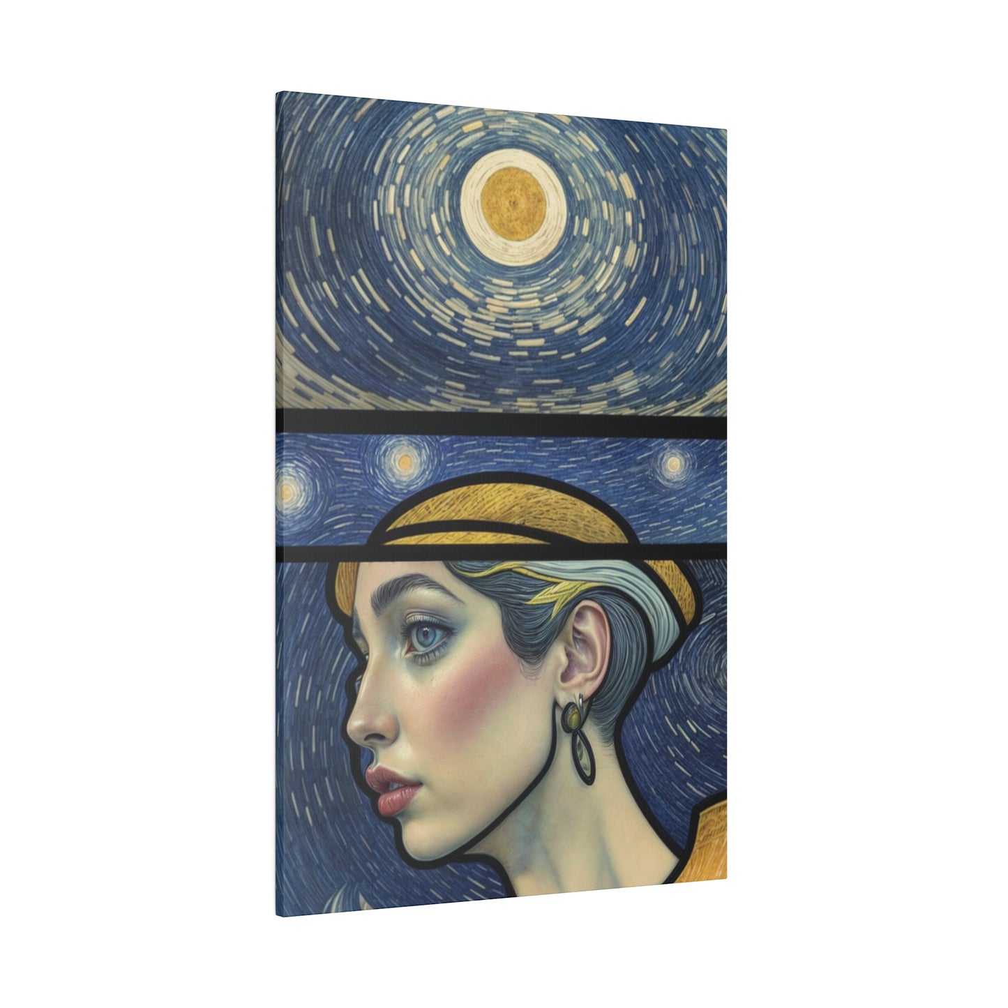 Starry Night Reverie Wall Art Canvas, Home Decor, Wall Decor, Wall Art, Fine Art Print, Surreal Art, Cosmic Scenery, Starry Night Inspired